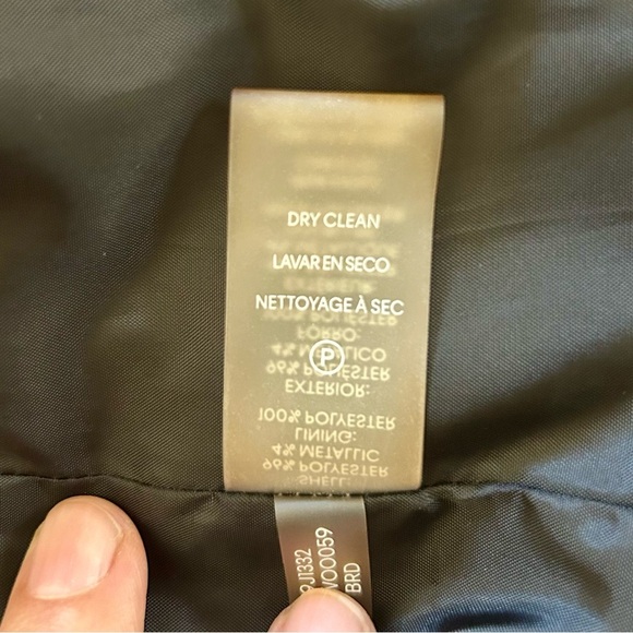 Calvin Klein Metallic Silver Sequins Women's Open Front Tweed Textured Jacket 16 - Picture 6 of 12